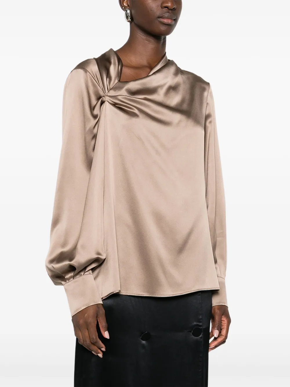 Max Mara Zijde-satijnen blouse 002 NEUTRO