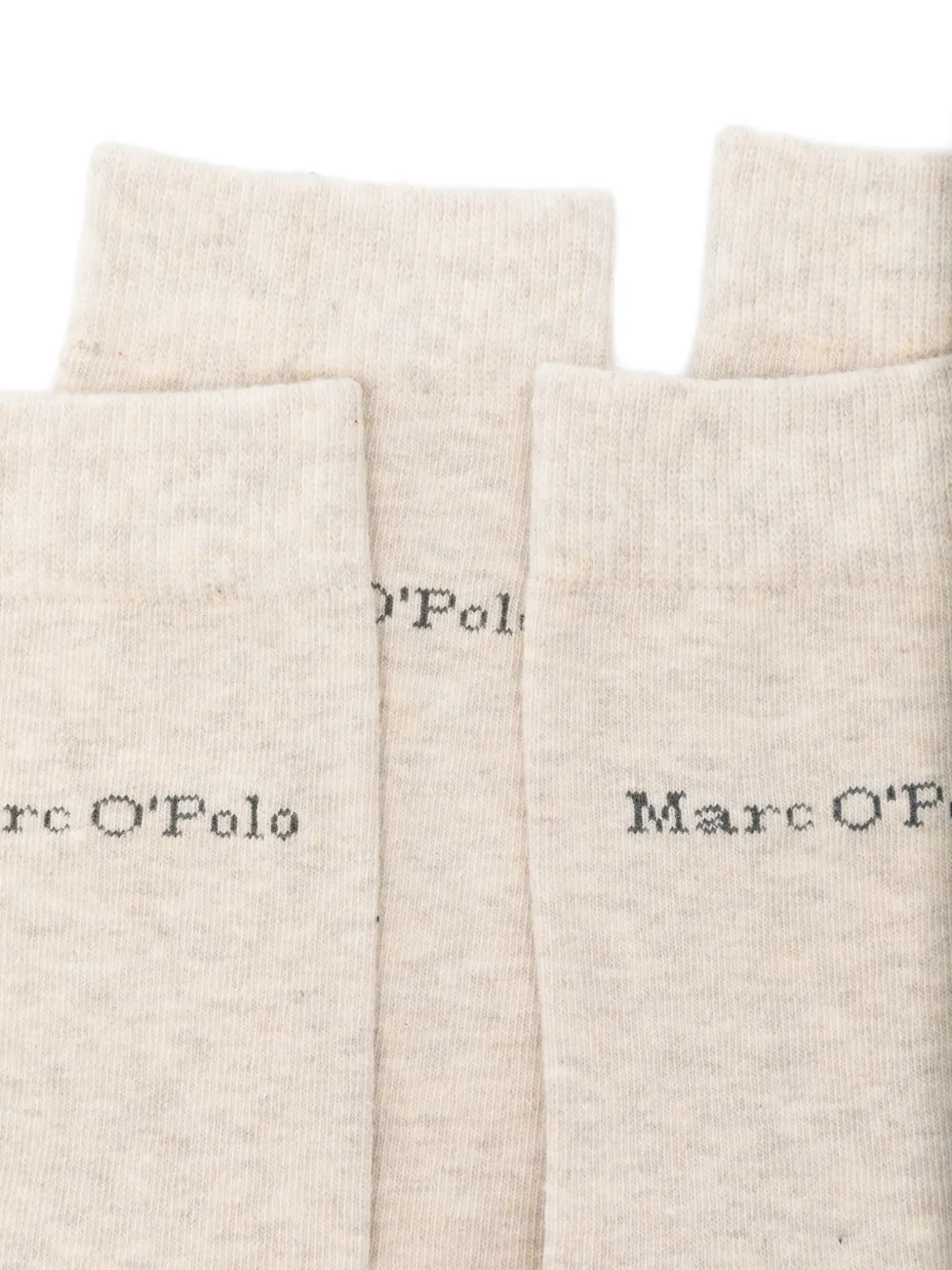 Marc O'polo Logo-intarsia Socks (pack Of Two) In Neutral
