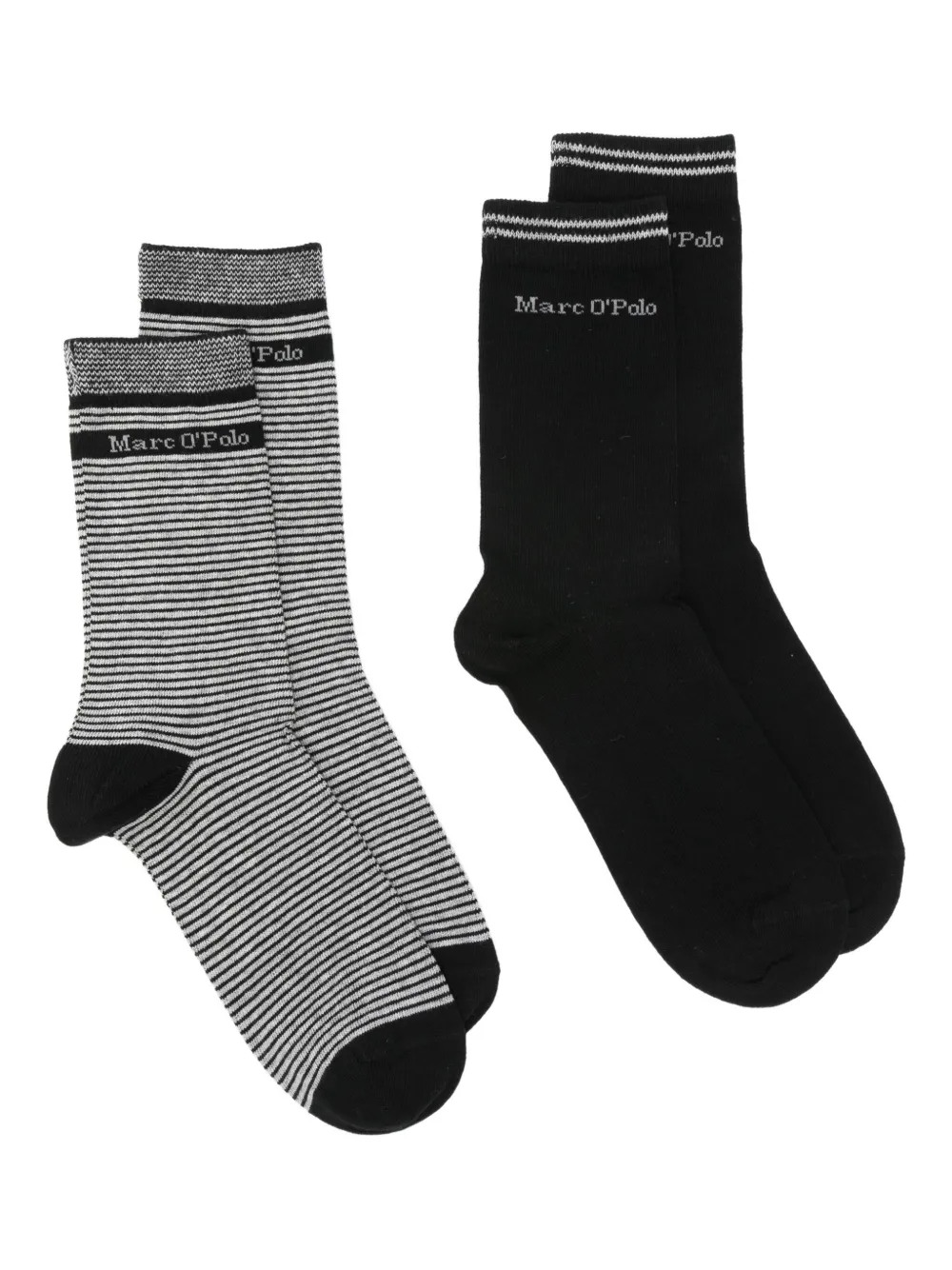 Marc O'polo Striped Socks In Gray