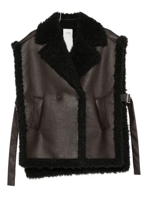 RAME fur-trim belted jacket