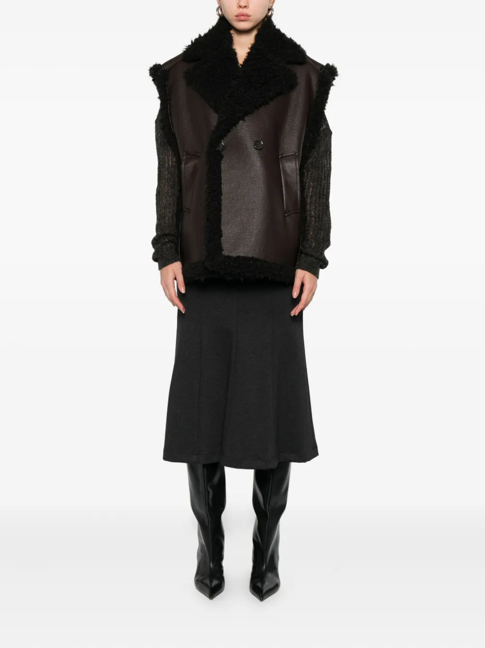RAME fur-trim belted jacket | Faux Fur & Shearling Jackets | Image 2
