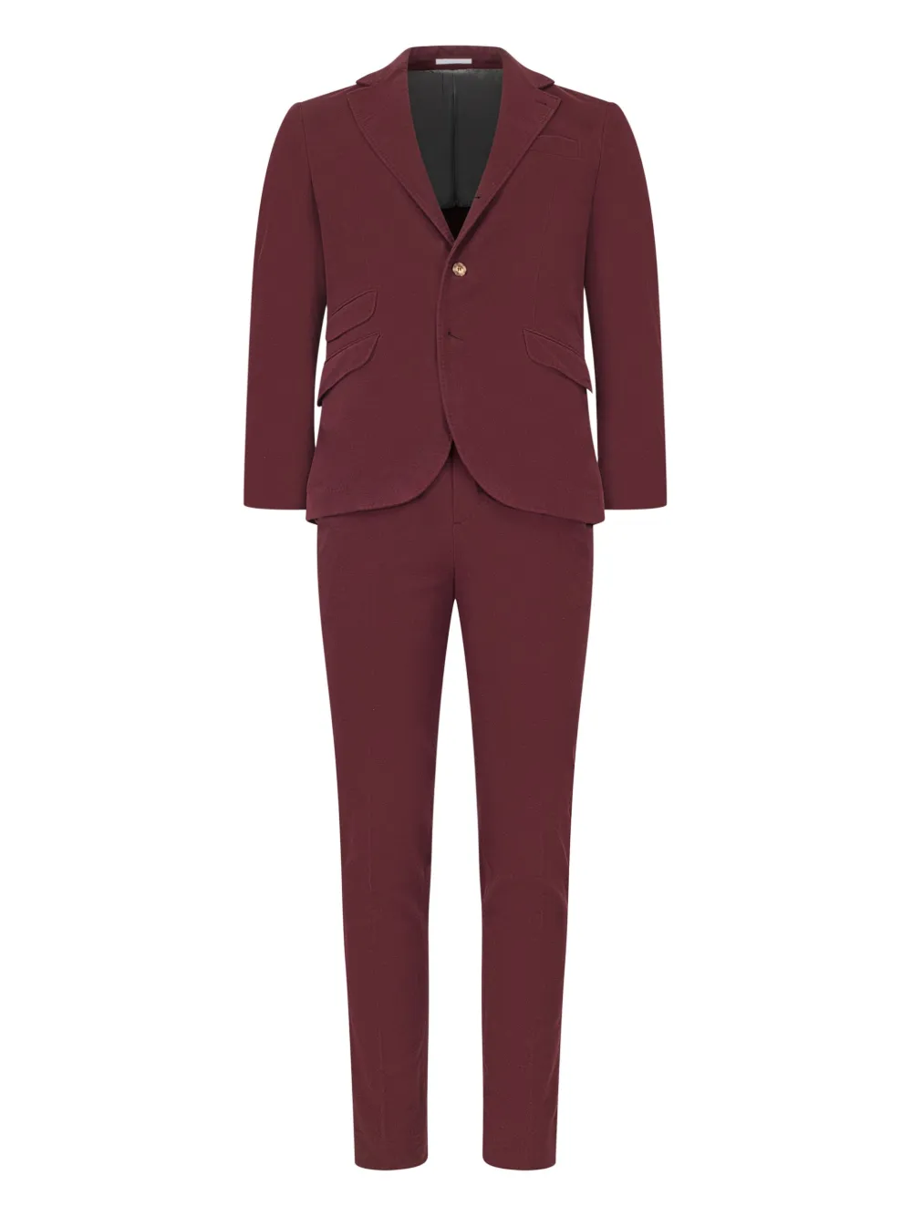 Brunello Cucinelli notched pleated suit | Red | Image 1