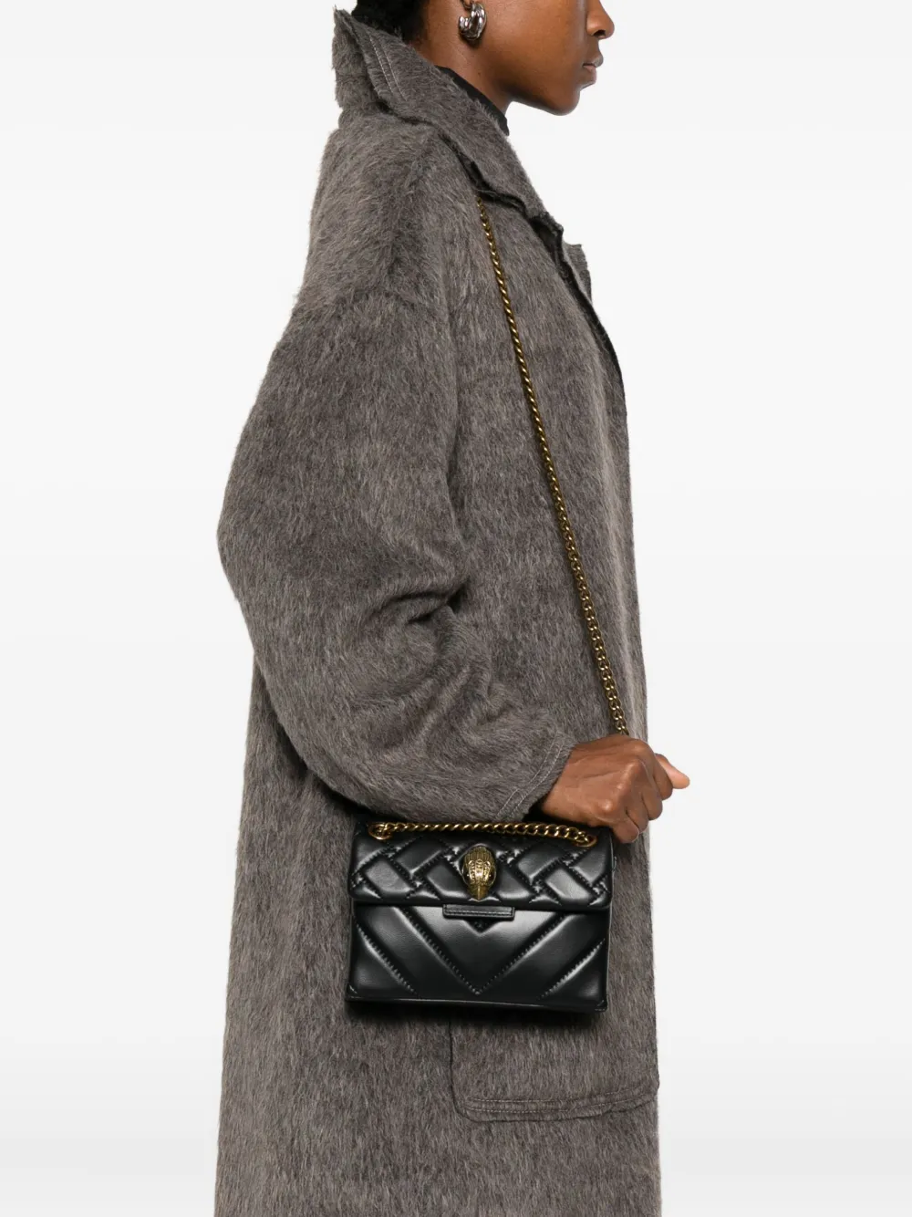Kurt Geiger London quilted chain-strap shoulder bag - Zwart