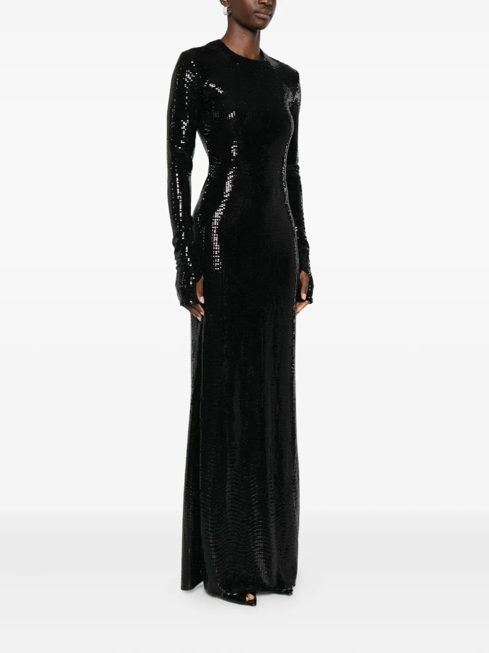 Aniye By Sequinned Long-sleeve Dress In Black