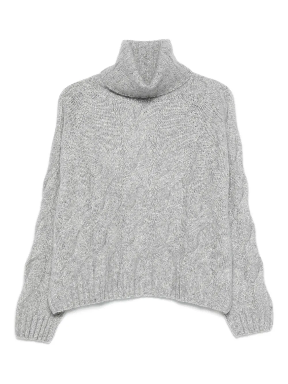 Allude Cable-knit Roll-neck Sweater In Gray