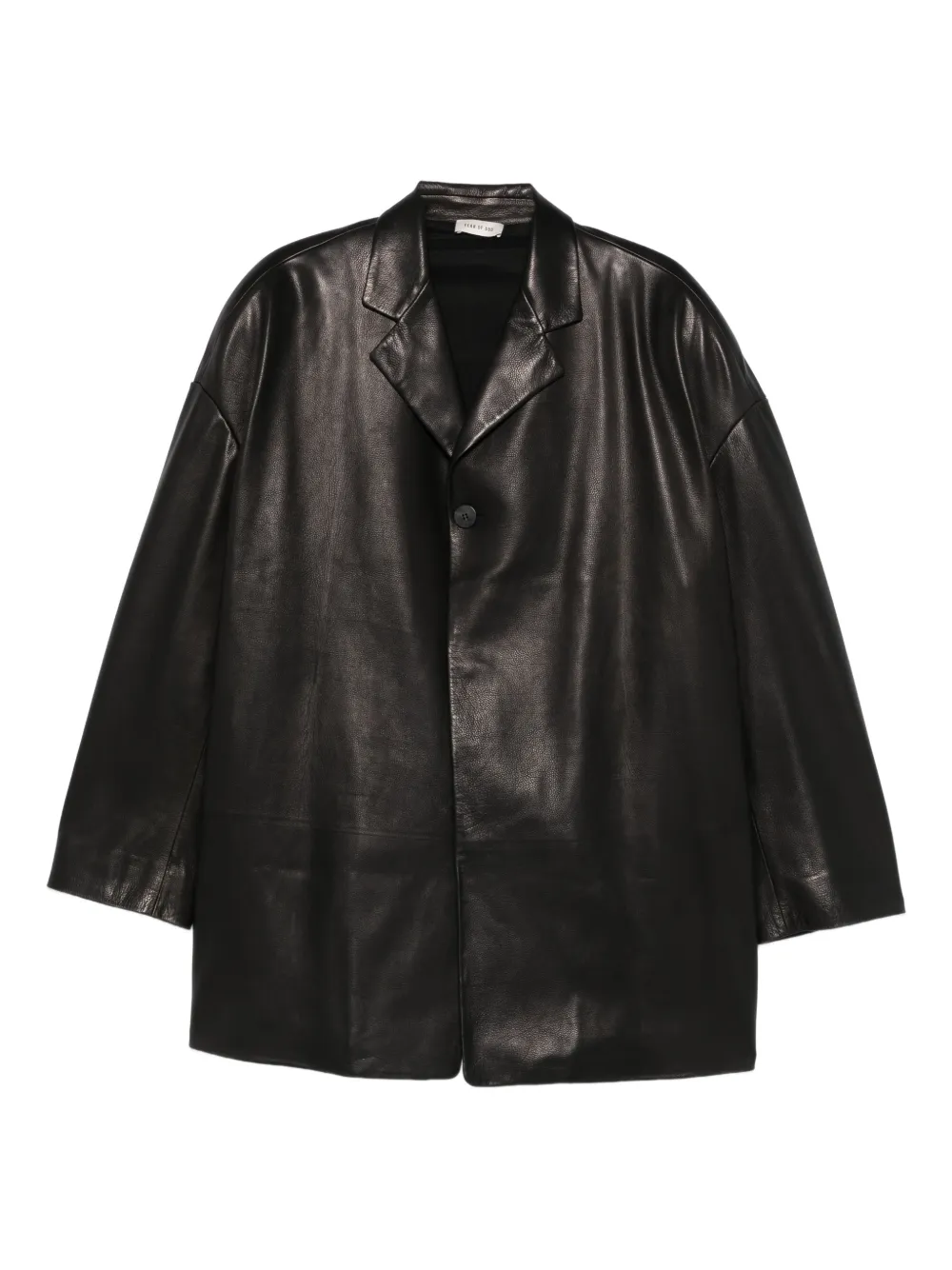 Fear Of God button-up leather coat | negro | Image 1