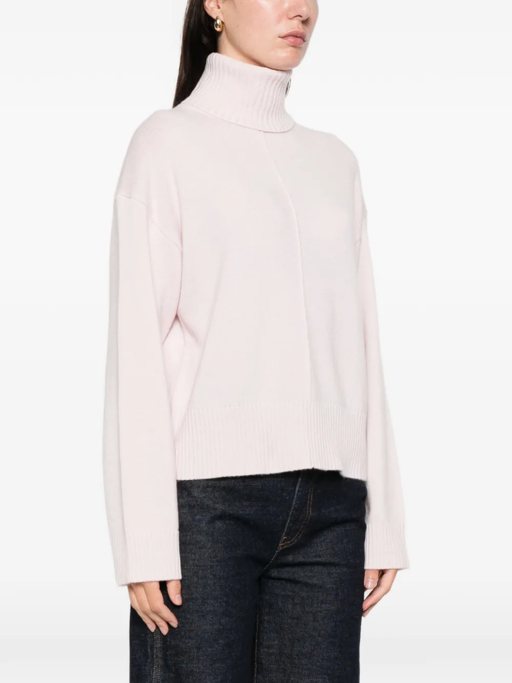 Allude roll-neck sweater Roze
