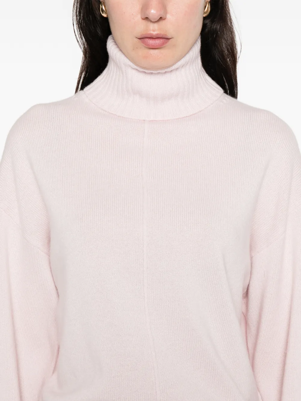 Allude roll-neck sweater Roze