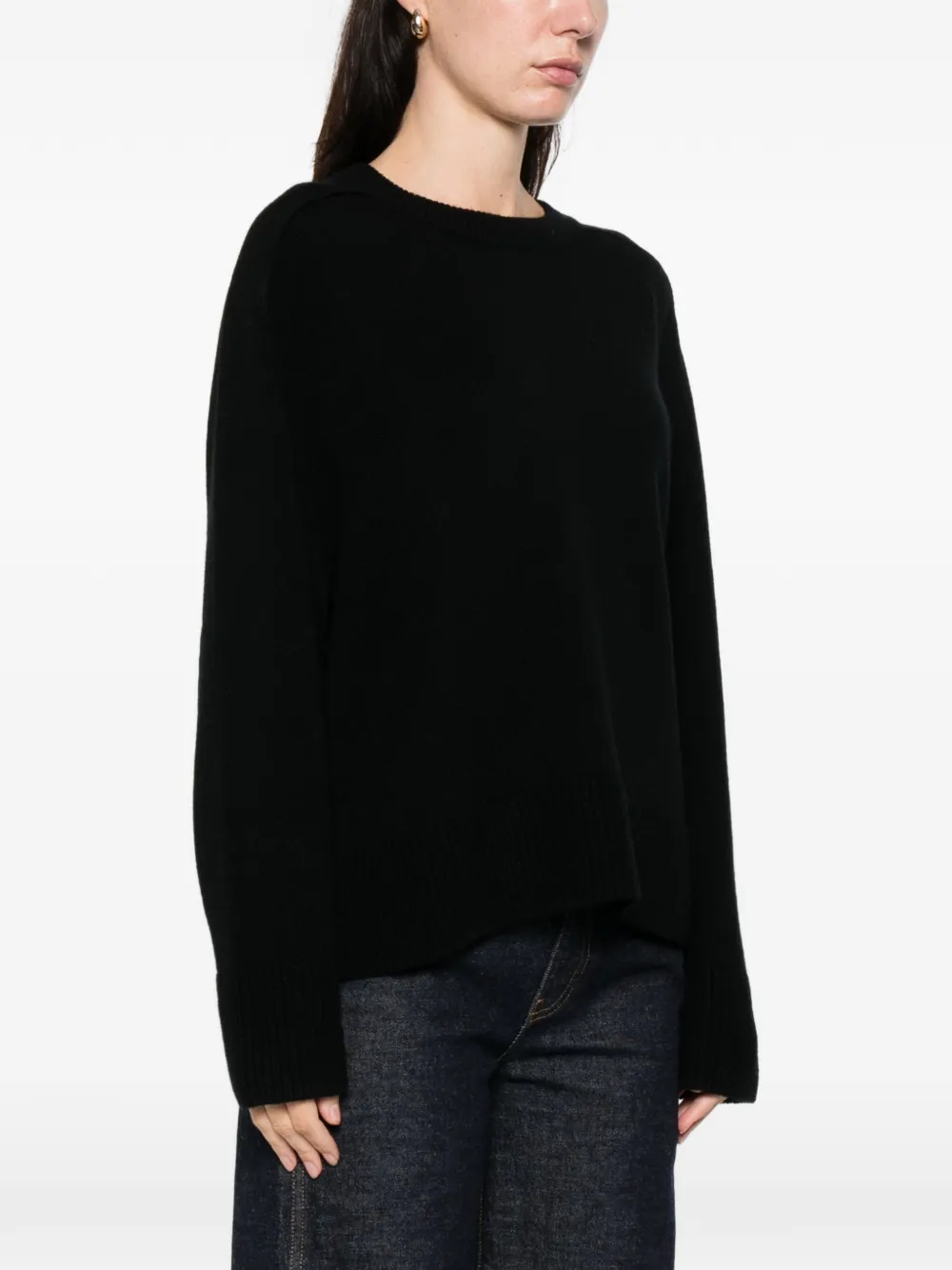 Allude Crew-neck Sweater In Black
