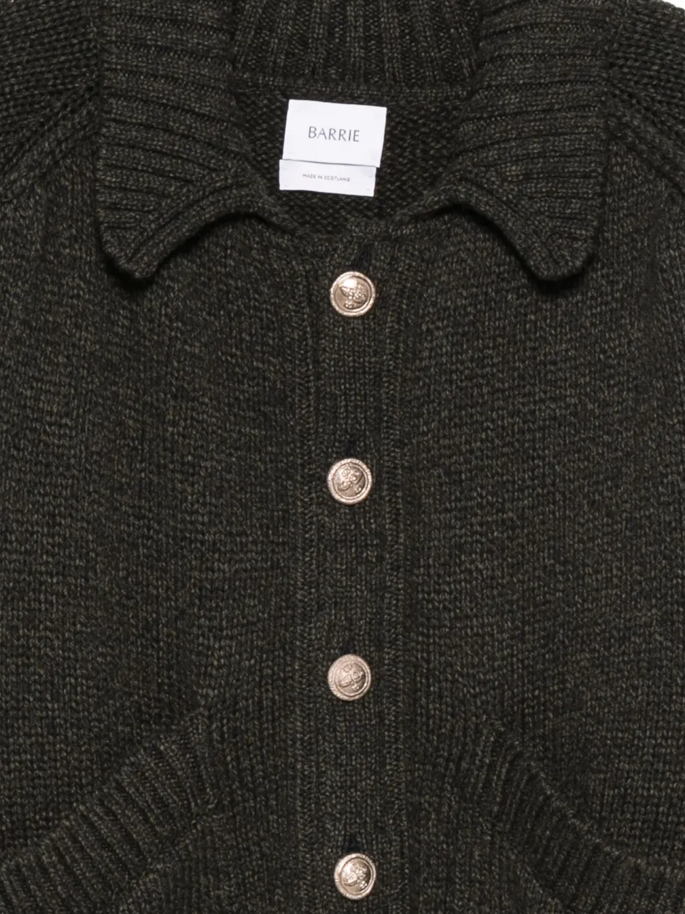 Barrie Needles Buttoned Collared Knitwear In Green