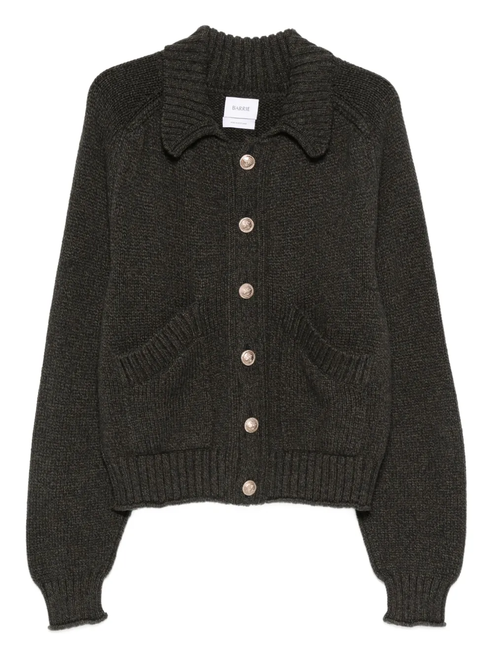 Barrie Needles buttoned collared knitwear | Green | Image 1