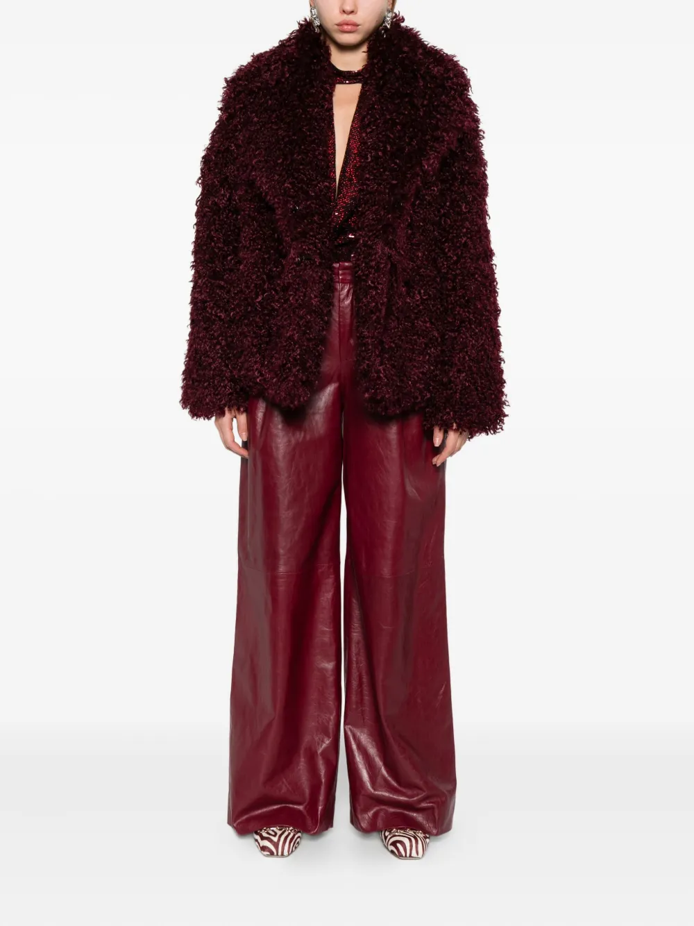 Aniye By Curly-effect Faux-fur Jacket In Multi