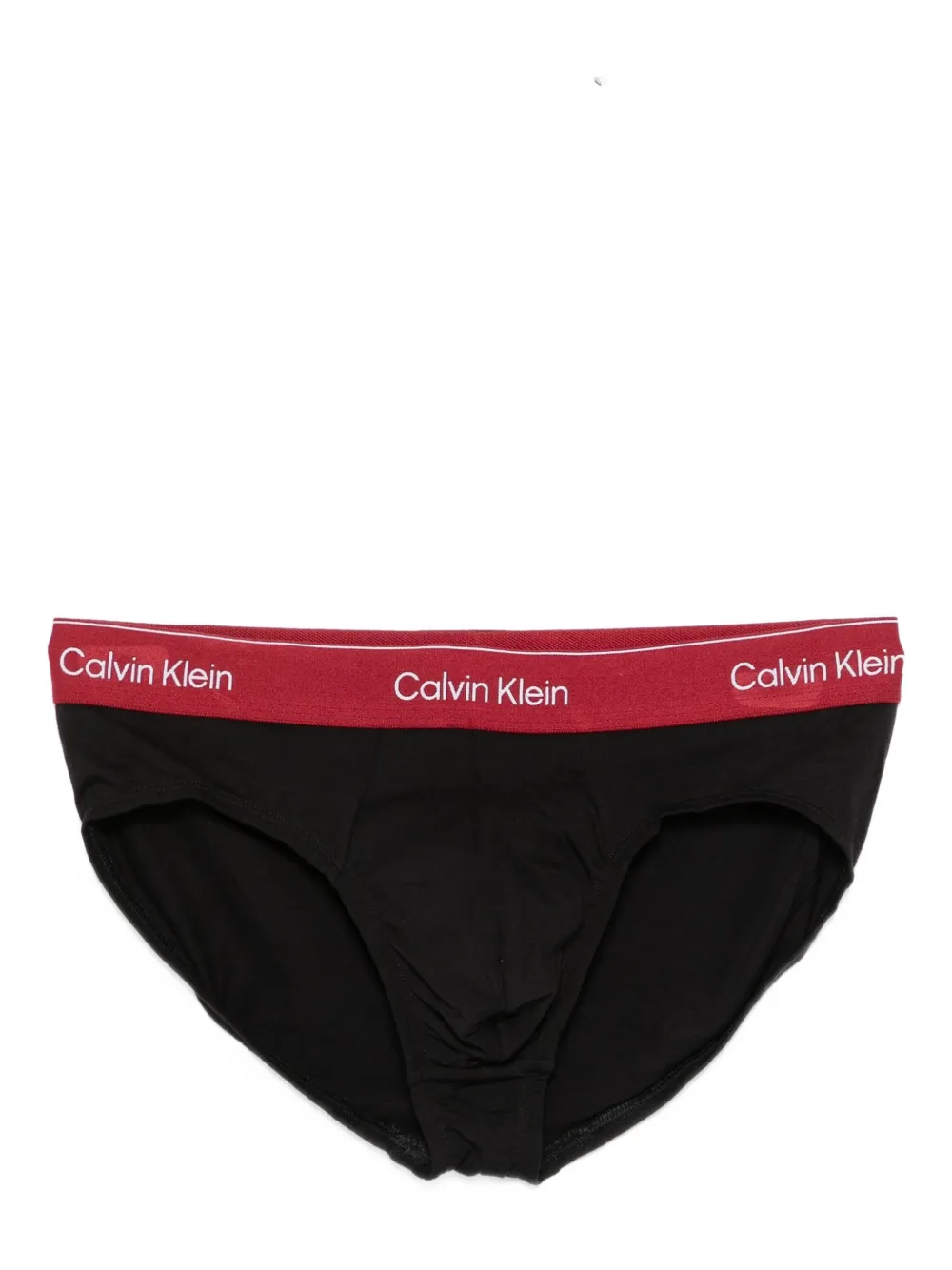 Calvin Klein Logo-waistband Briefs (pack Of Three) In Black