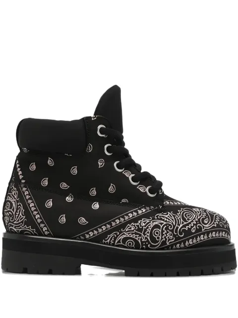 PDF paisley lace-up boots