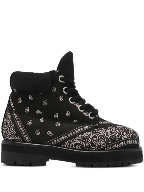 PDF paisley lace-up boots