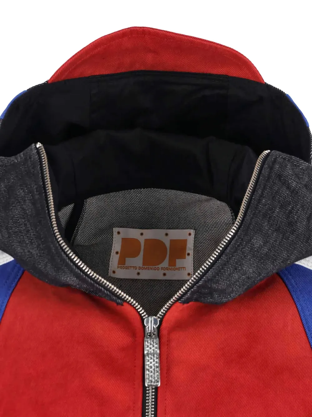 PDF Jack met colourblocking Rood