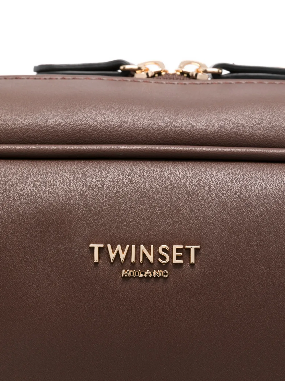 Twinset Logo-lettering Tote Bag In Brown