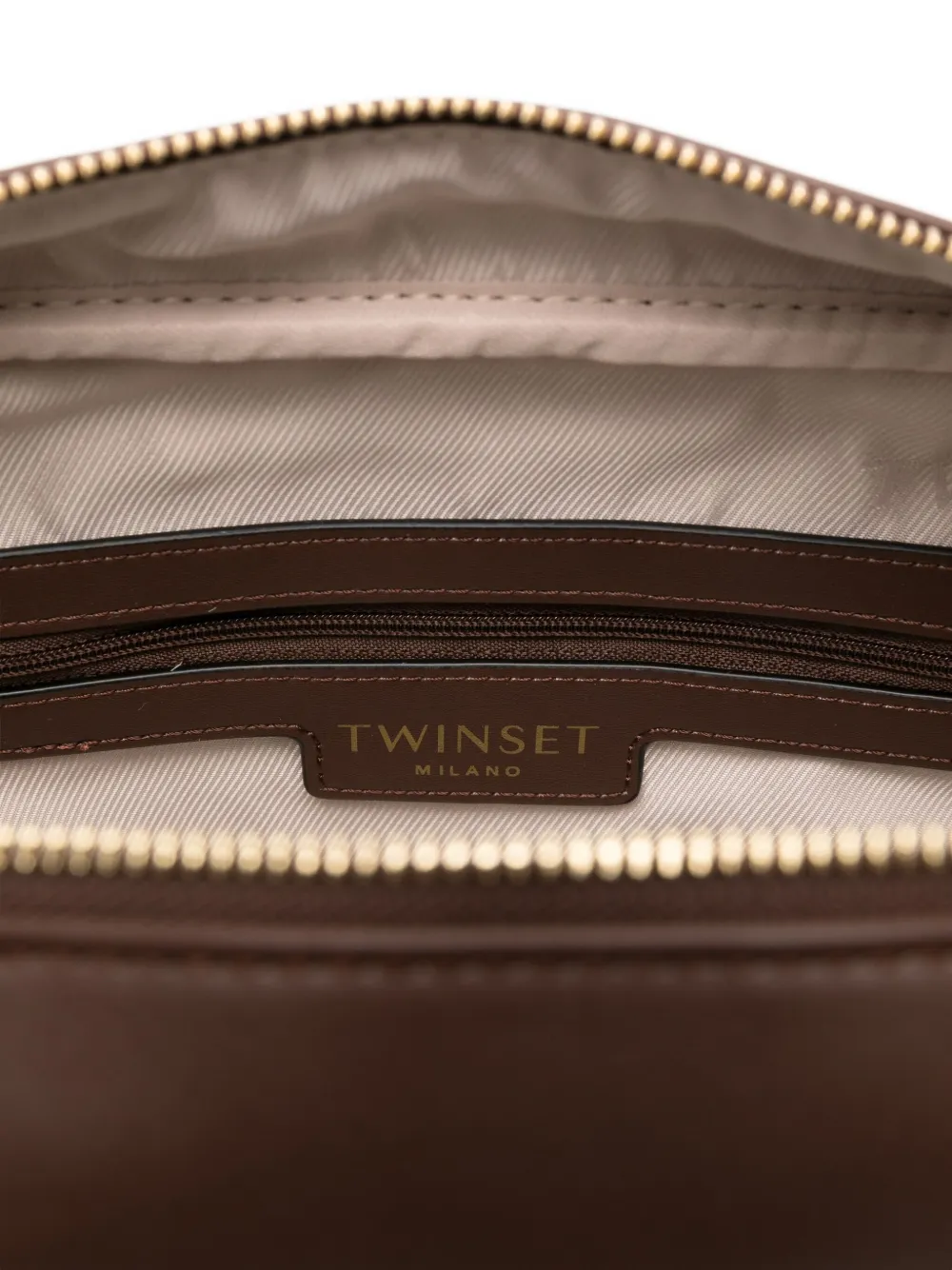 Twinset Logo-lettering Tote Bag In Brown