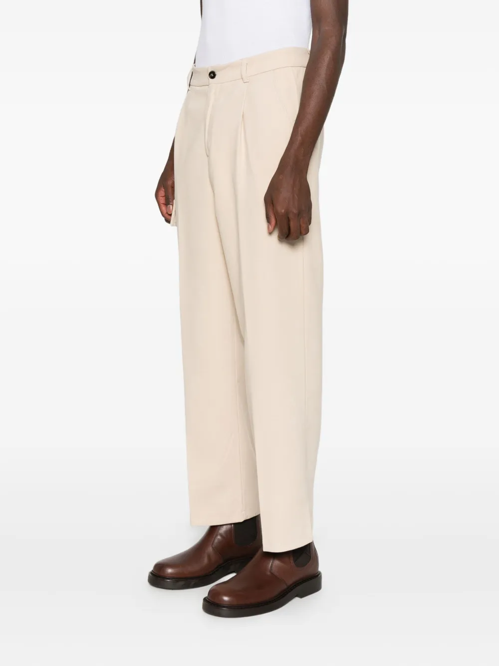 IMPERIAL Broek met cargo zak Beige