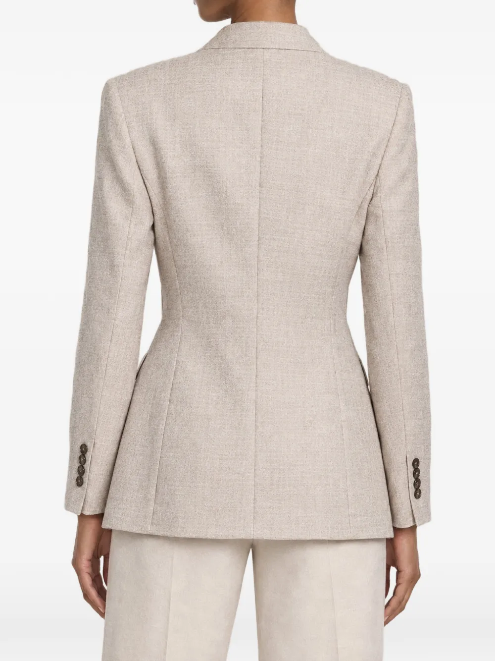Brunello Cucinelli single-breasted wool blazer Beige