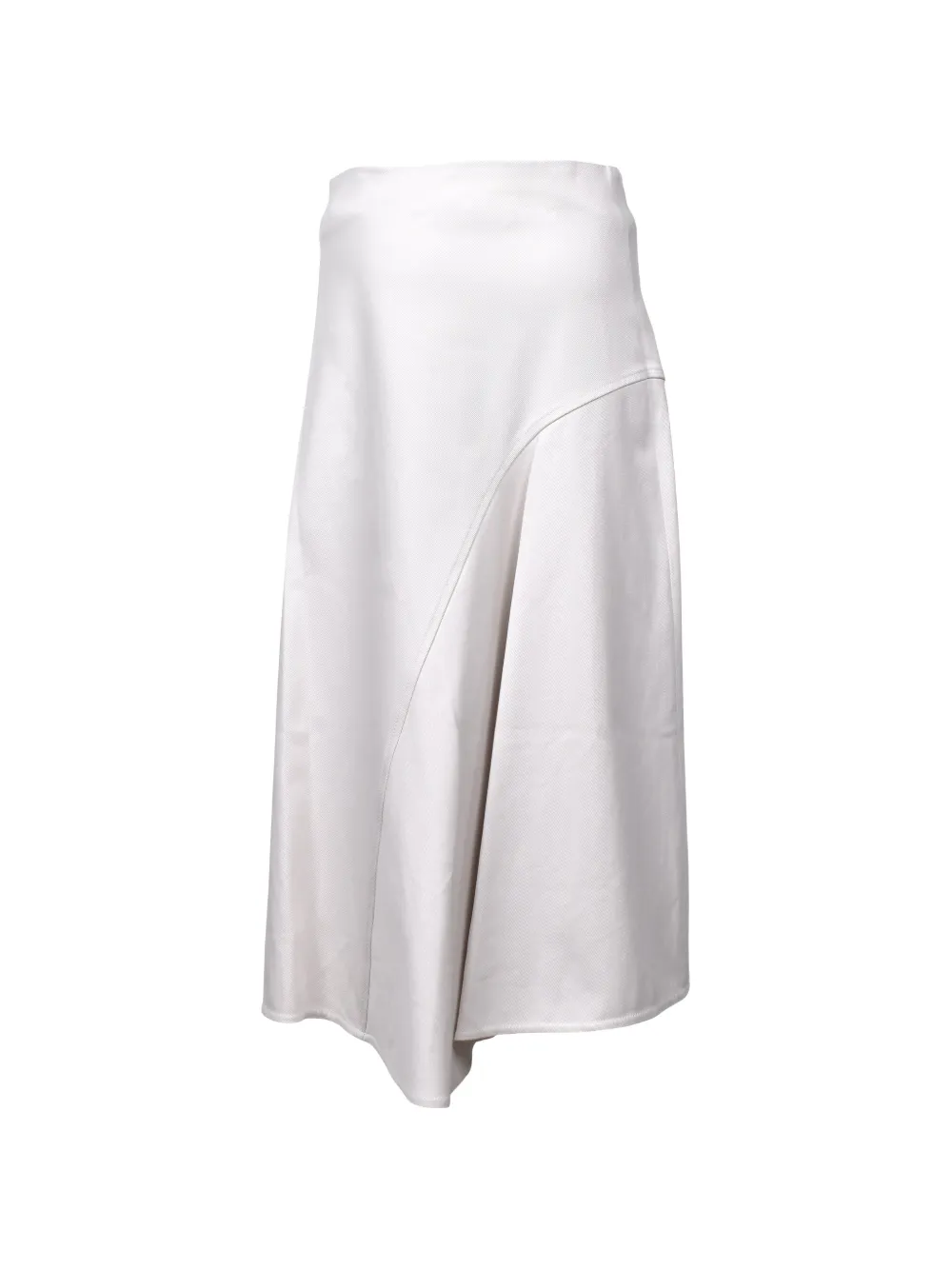Brunello Cucinelli asymmetric panelled skirt - Bianco