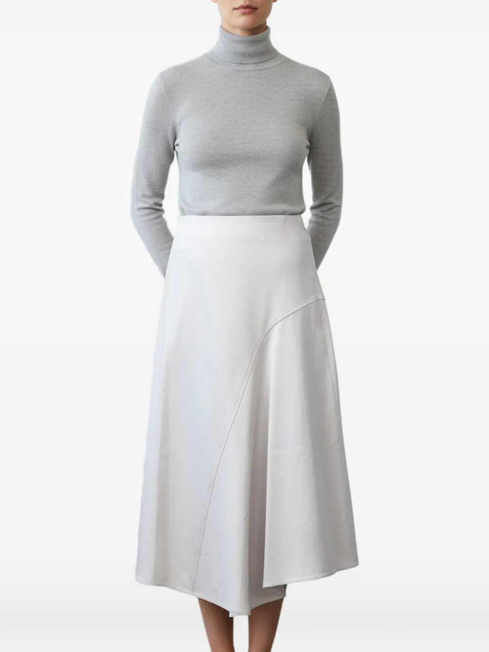 Brunello Cucinelli asymmetric panelled skirt Wit