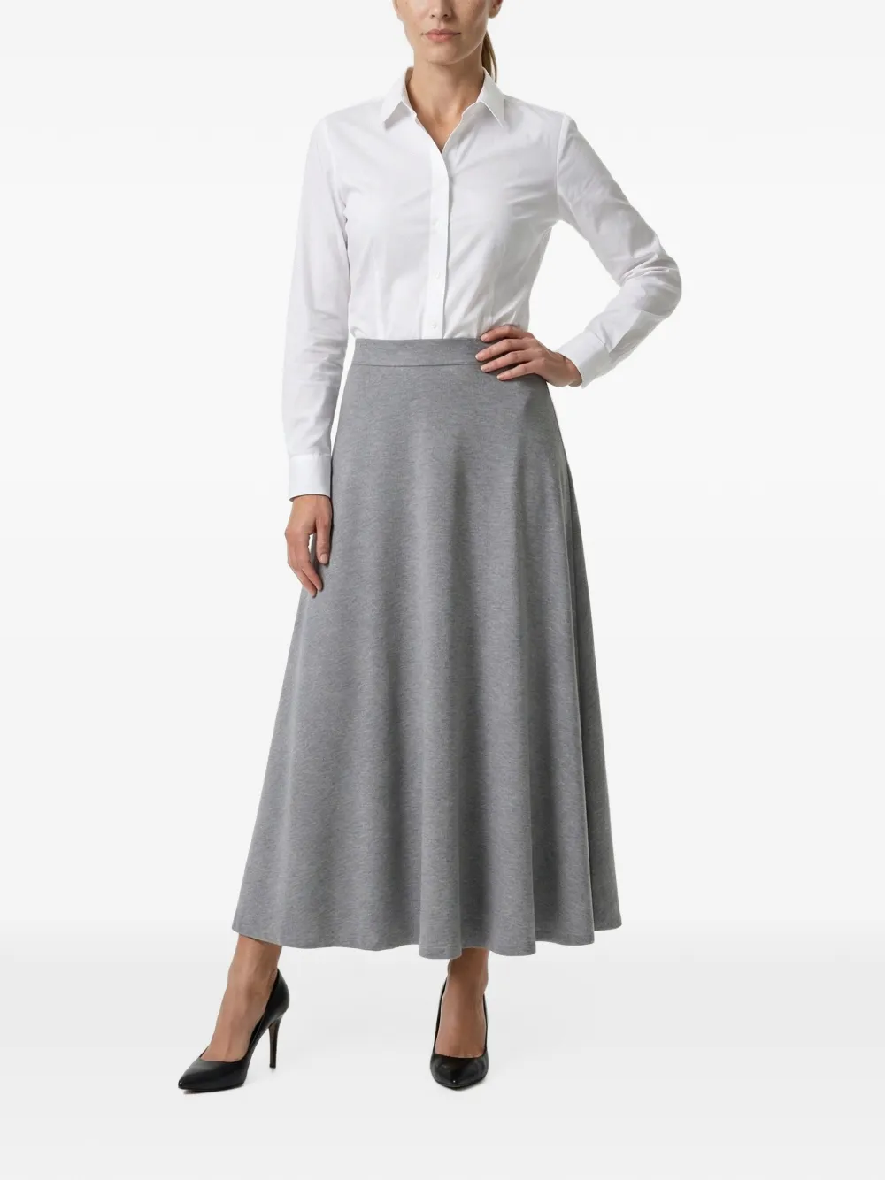 Brunello Cucinelli A-line midi skirt Grijs