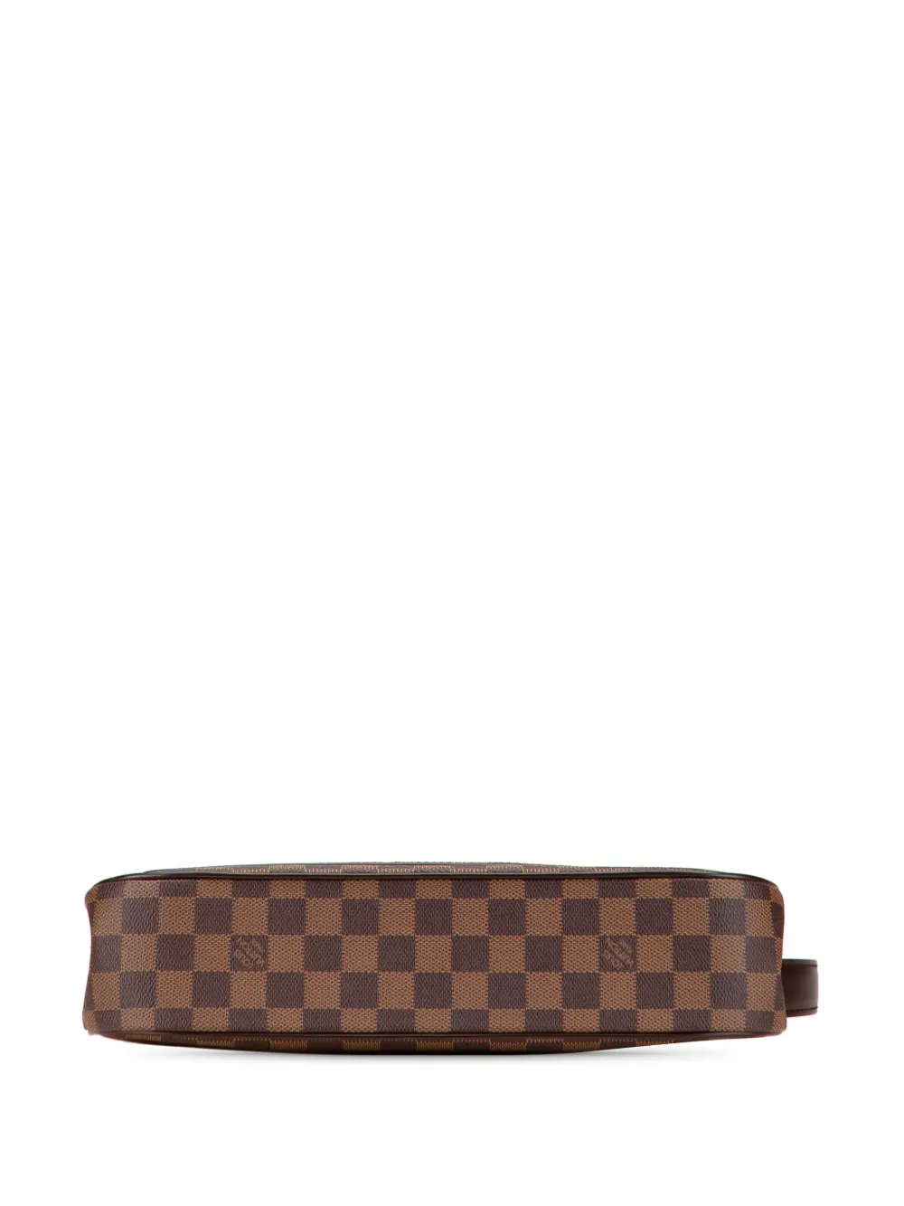 Pre-owned Louis Vuitton 2000-2010 Damier Ebene Aubagne Shoulder Bag In Brown