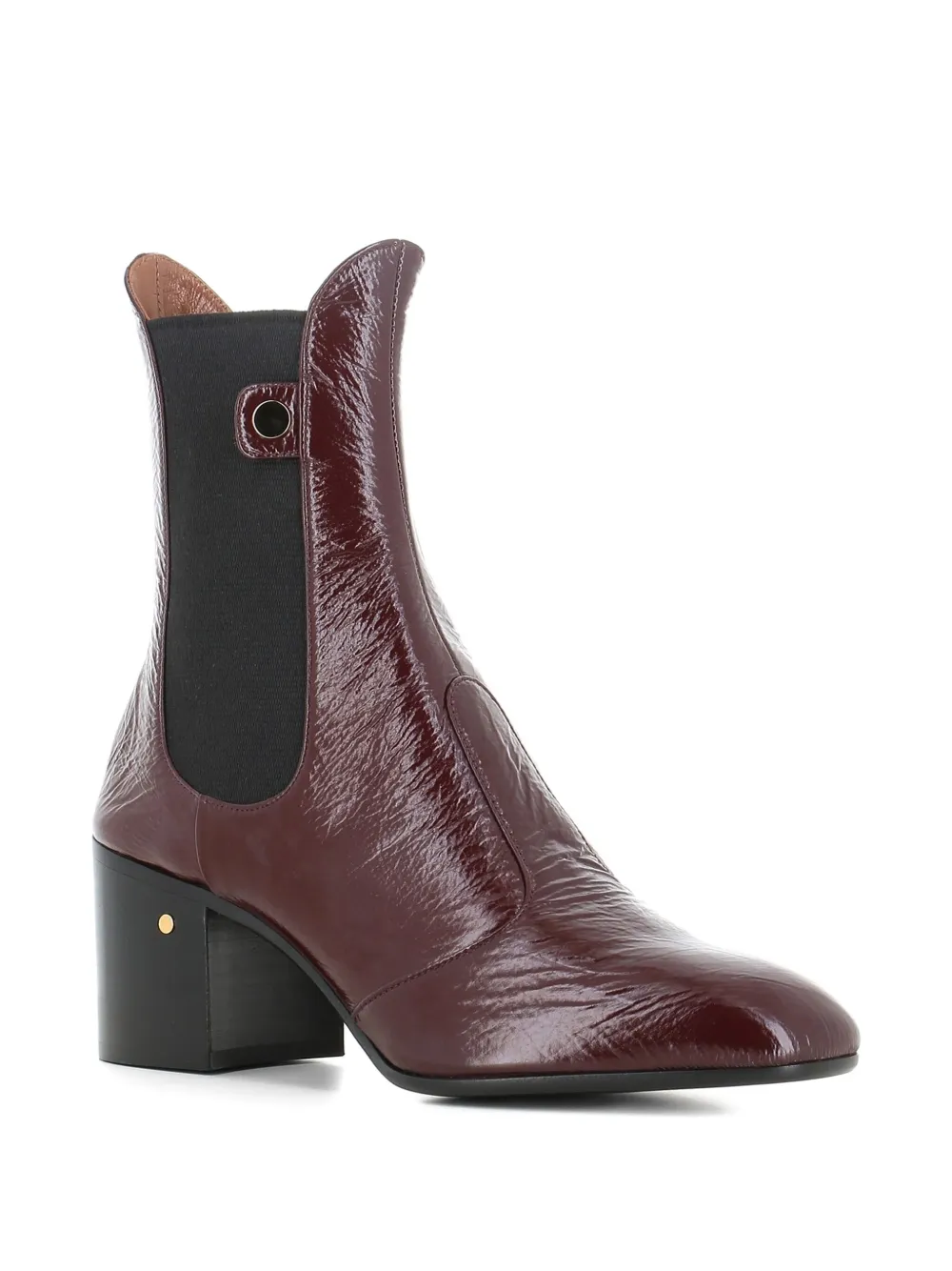 Laurence Dacade 60mm Angie Leather Ankle Boots In Burgundy