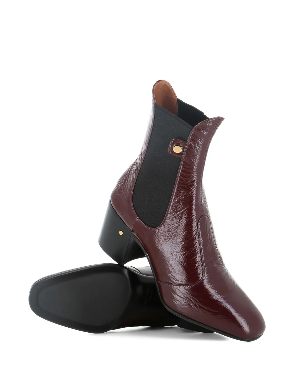 Laurence Dacade 60mm Angie Leather Ankle Boots In Burgundy