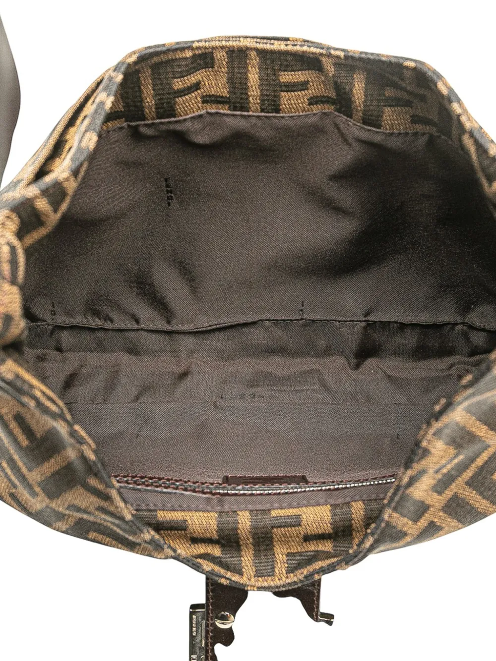 Pre-owned Fendi 20th Century Zucca Canvas Shoulder Bag In Brown