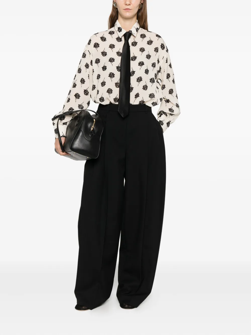 PT Torino floral-detail shirt - Beige