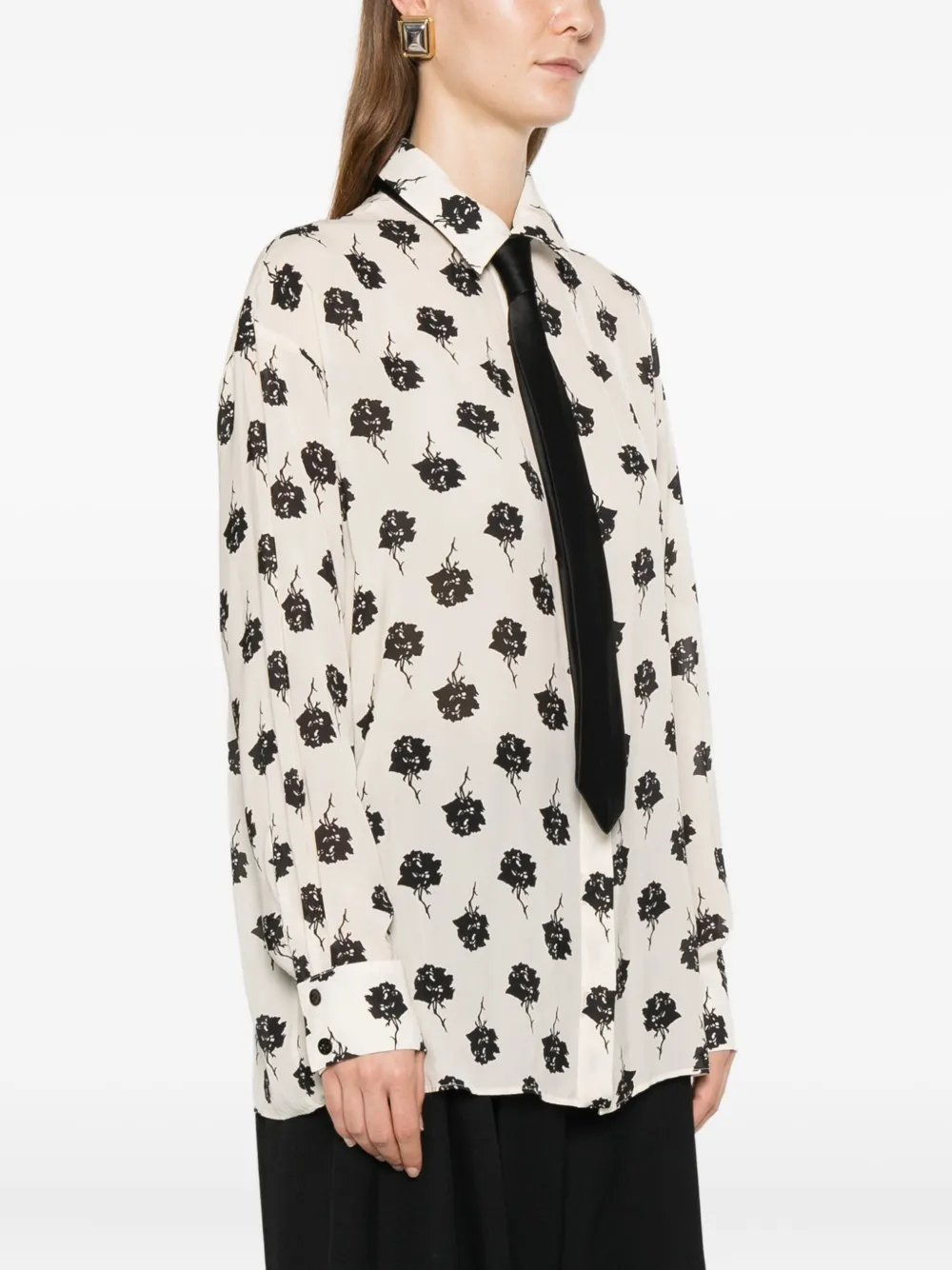 PT Torino Blouse met bloemendetail Beige