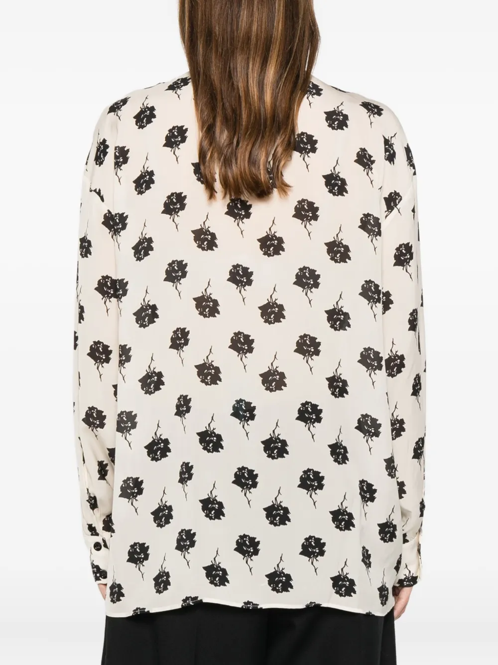 PT Torino Blouse met bloemendetail Beige