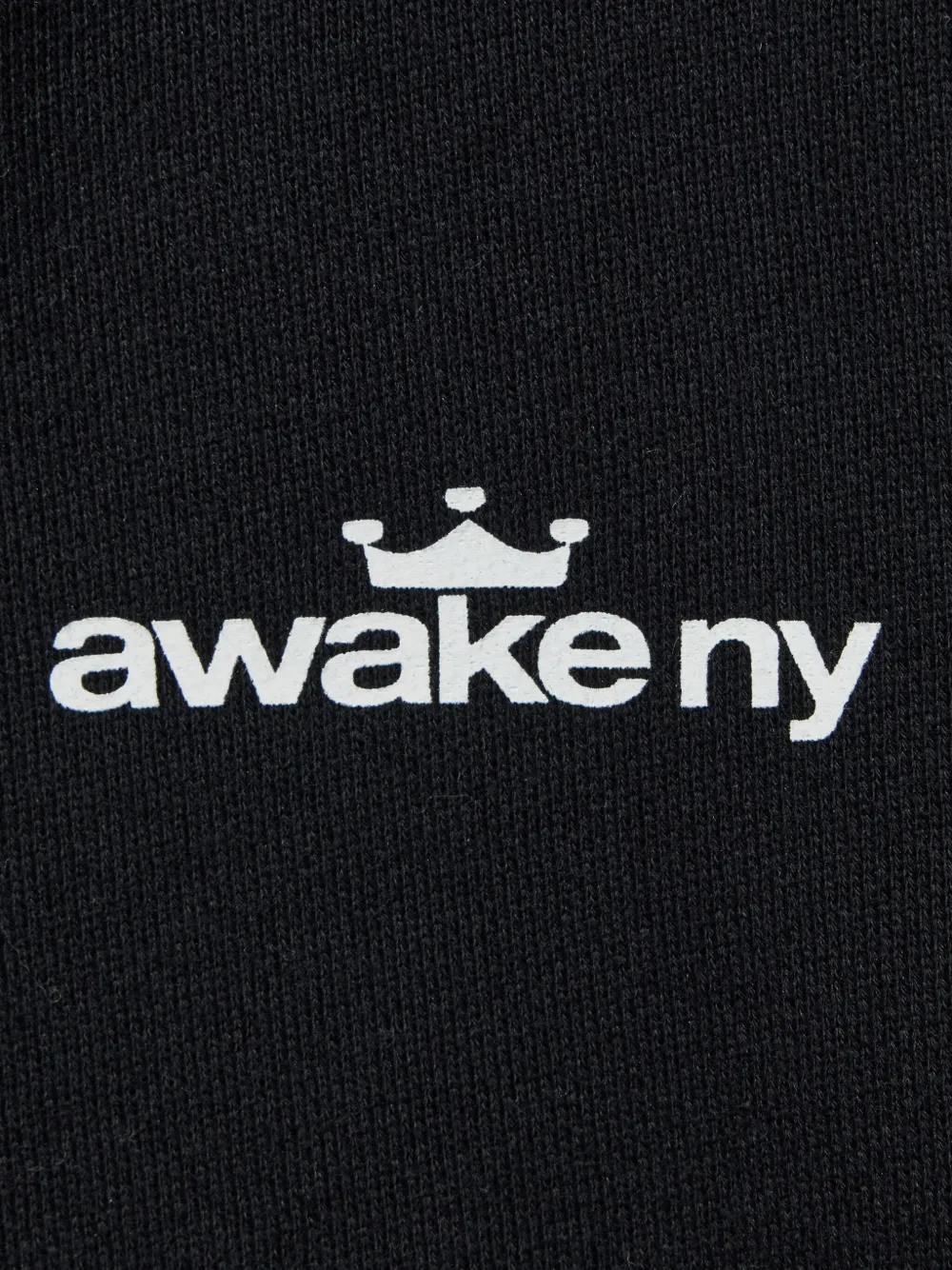 Awake NY Hoodie met kroonlogo en rits Zwart
