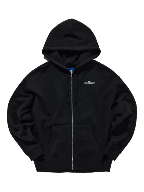 Awake NY crown-logo zip-up hoodie