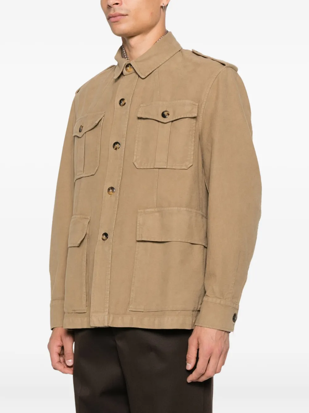 Fortela Sahariana jack met knoopsluiting Beige