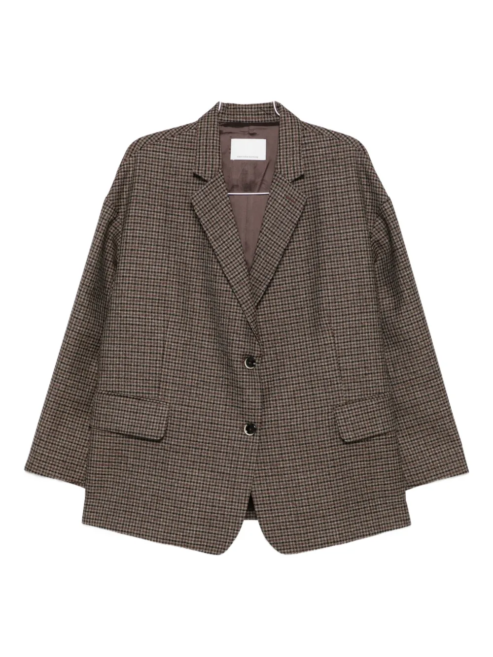 Nine In The Morning Pocket Check Jacket In Brown