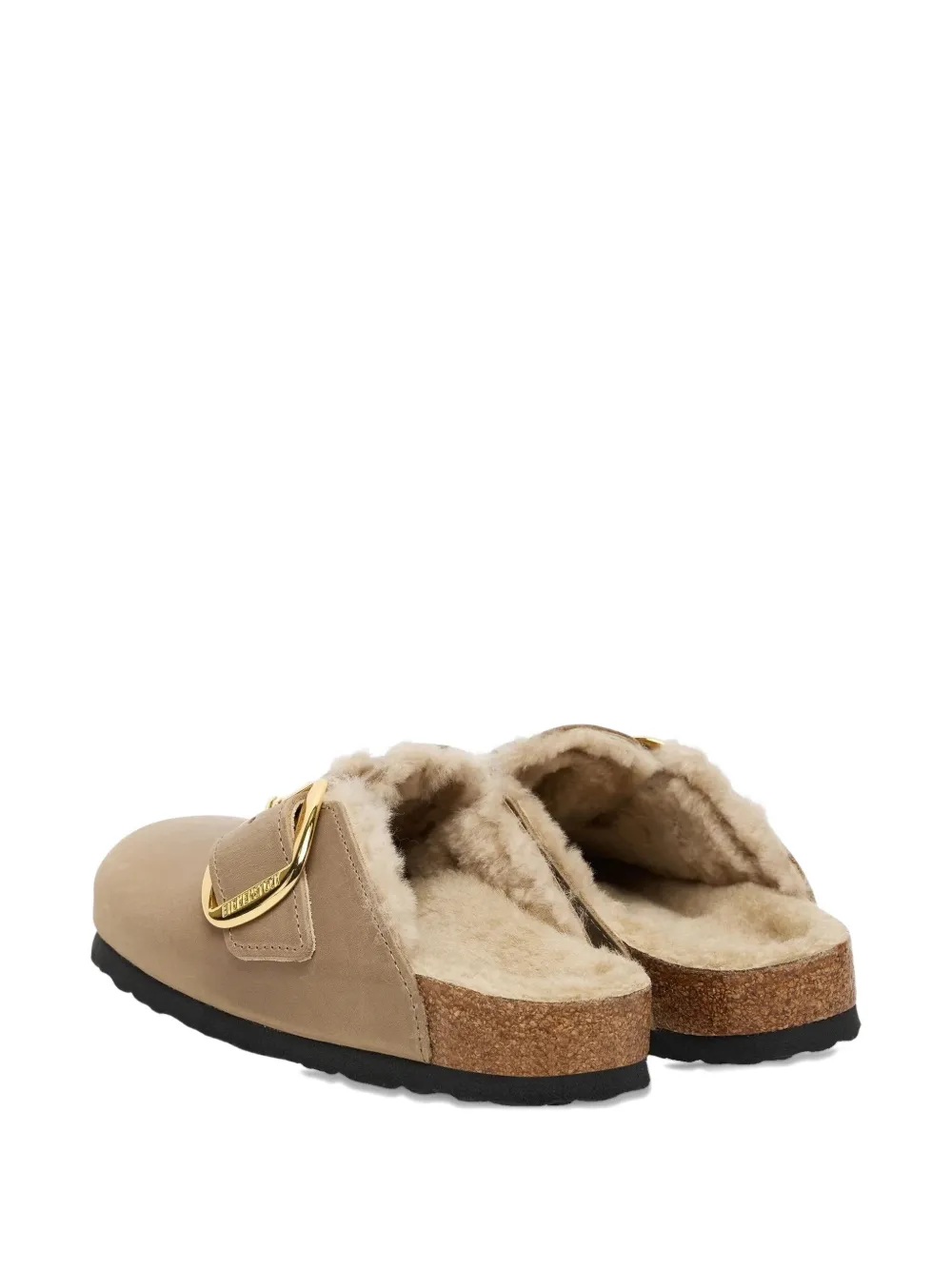 Birkenstock Boston suède muiltjes Bruin