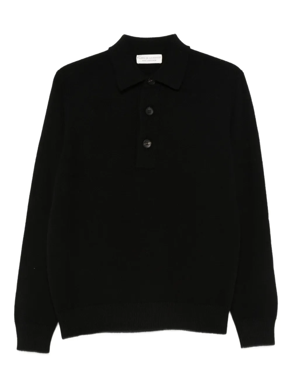 Filippo De Laurentiis buttoned wool sweater | Black | Image 1