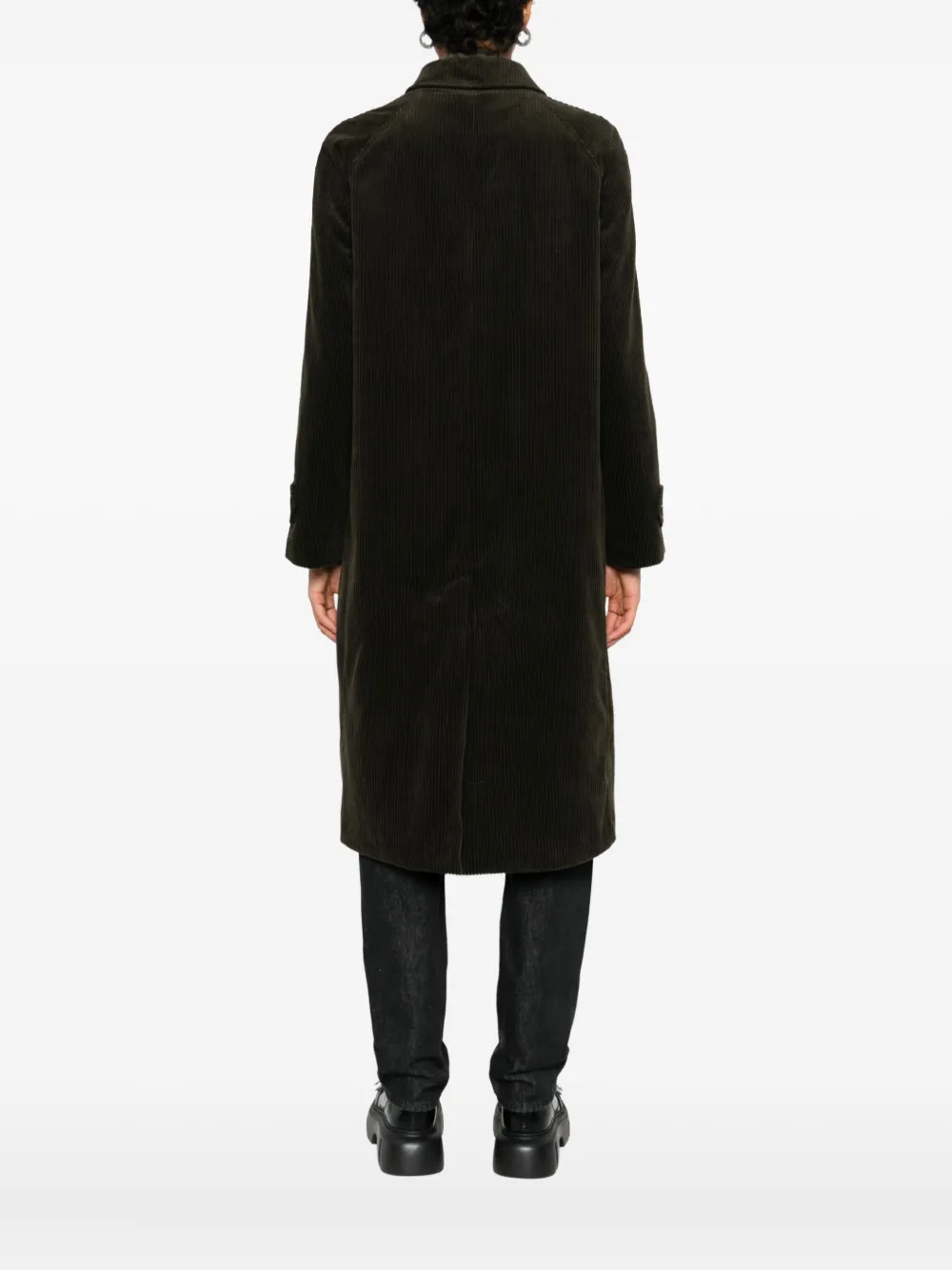 ASPESI Jas met ribfluwelen zak Groen