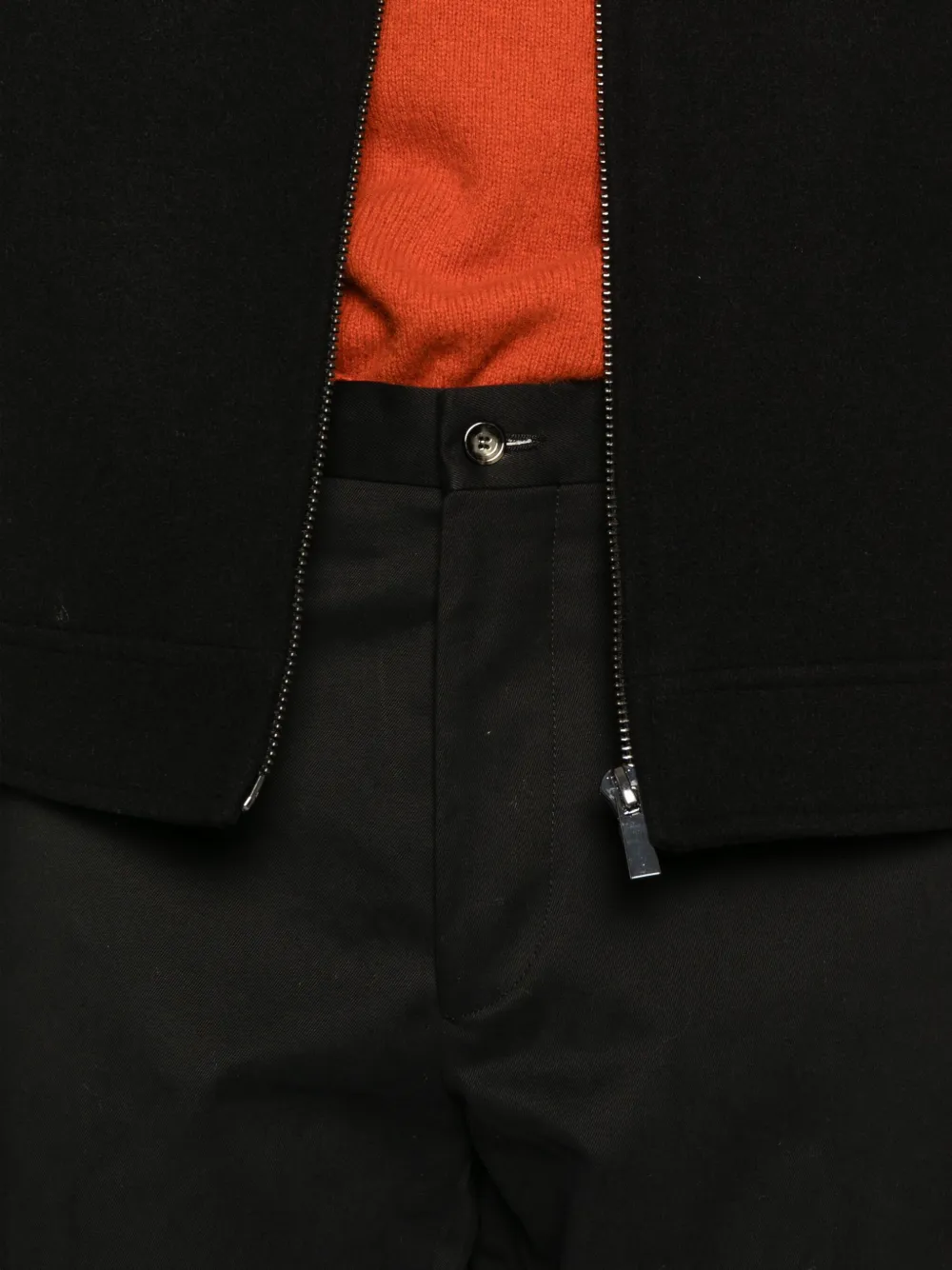 Dell'oglio Pantalon met omgeslagen pijpen Zwart