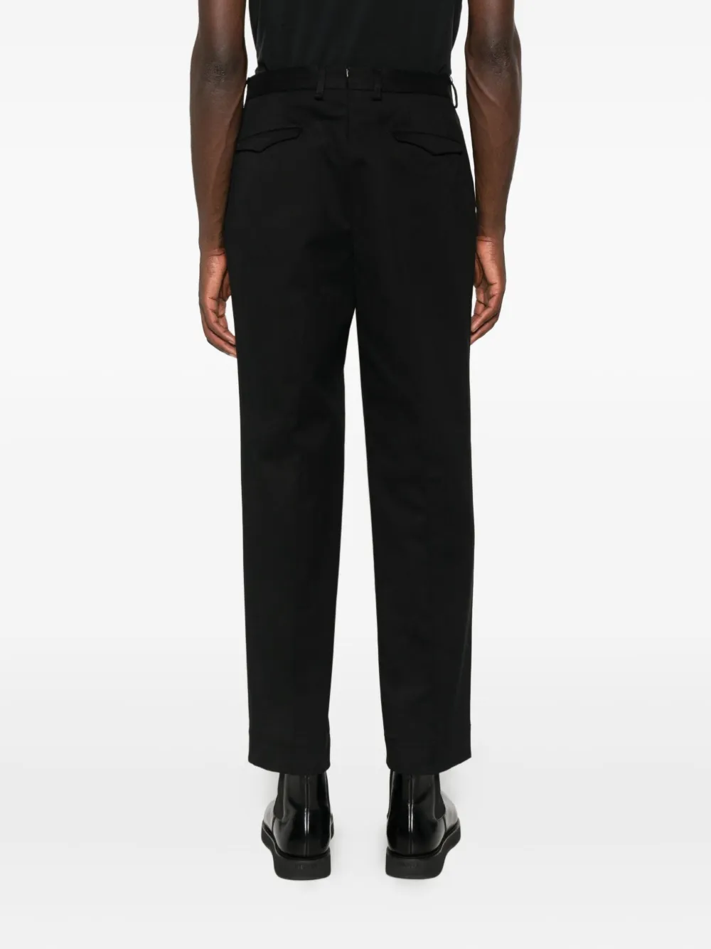 Dell'oglio Pantalon met omgeslagen pijpen Zwart