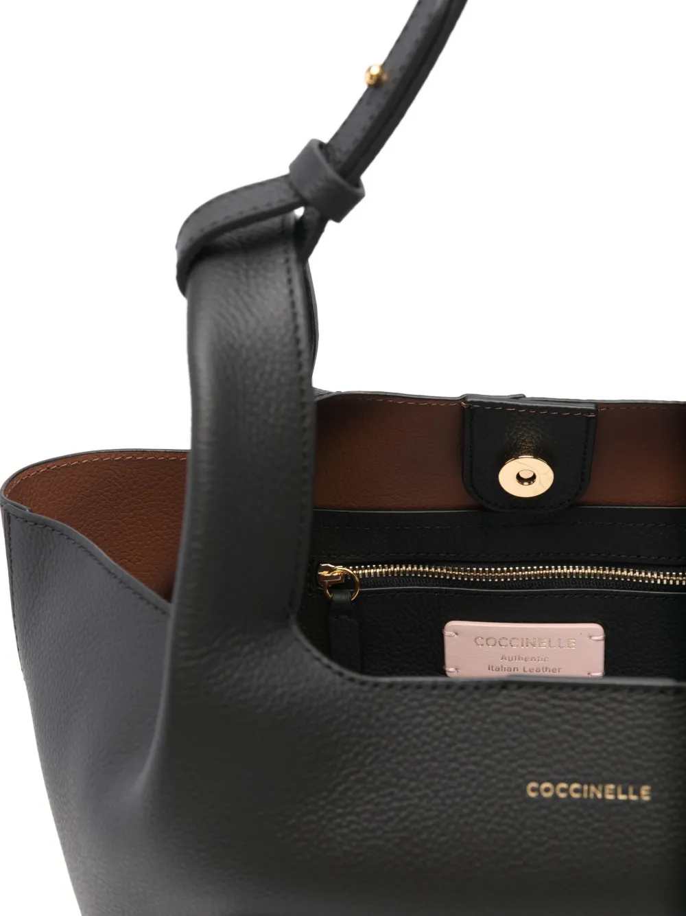 Coccinelle Beat Leather Shoulder Bag In Black