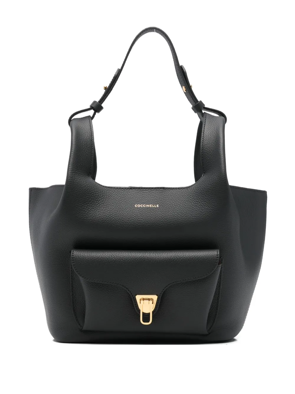 Coccinelle Beat Leather Shoulder Bag In Black