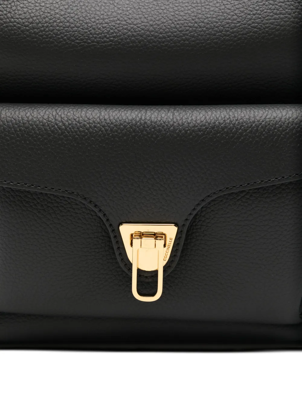 Coccinelle Beat leren schoudertas Zwart