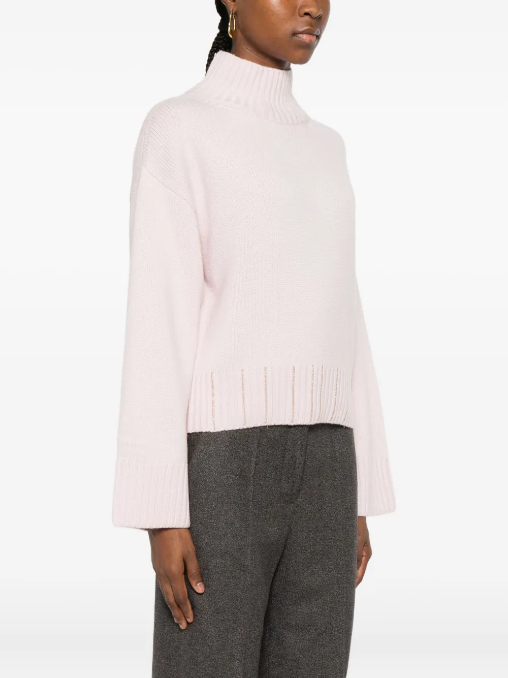 Fabiana Filippi Funnel-neck Sweater In Pink