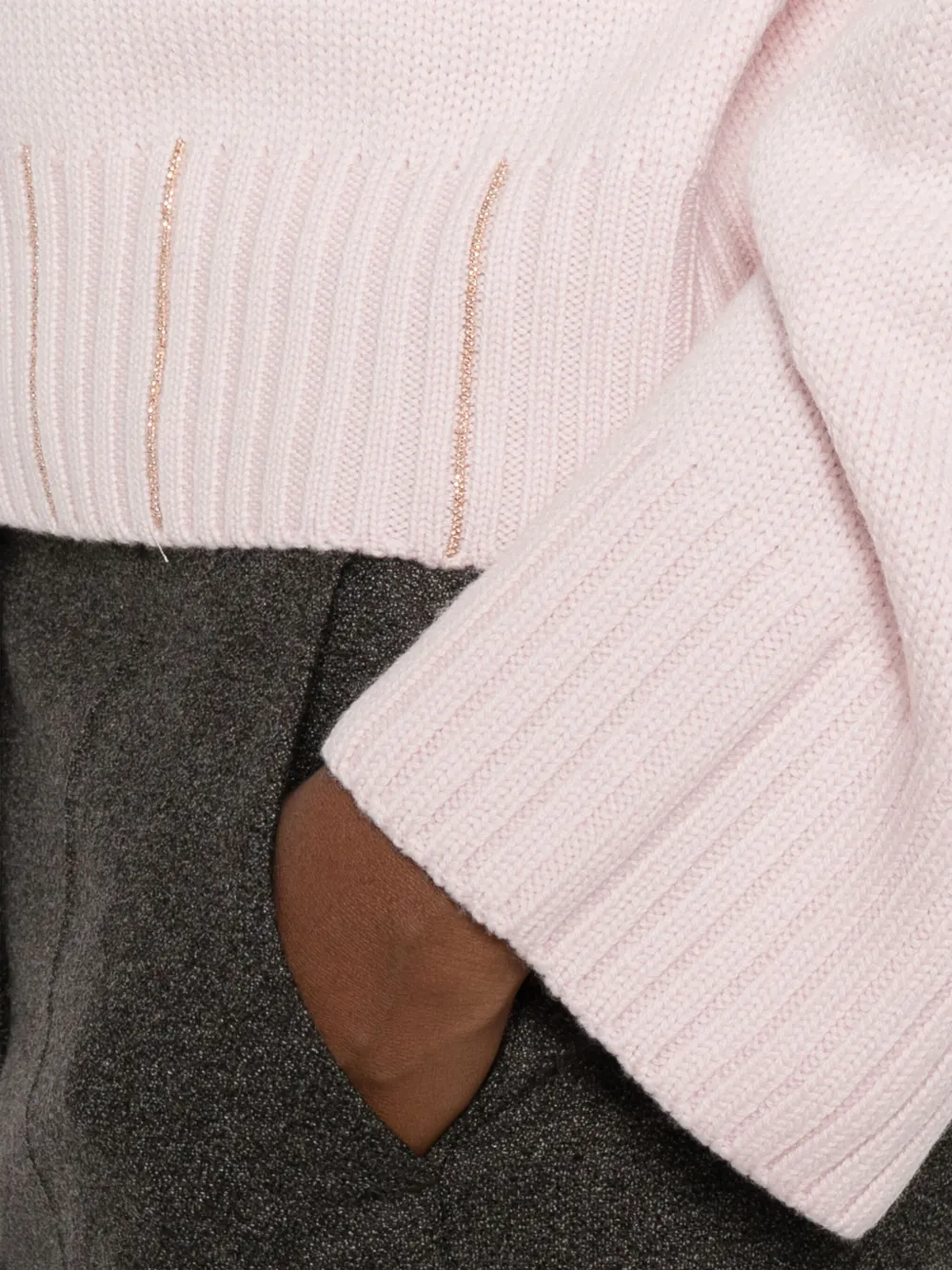 Fabiana Filippi Funnel-neck Sweater In Pink