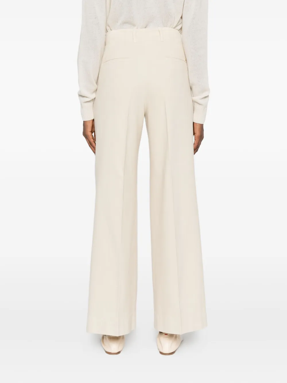 Incotex Pressed-crease Wide-leg Trousers In Neutral
