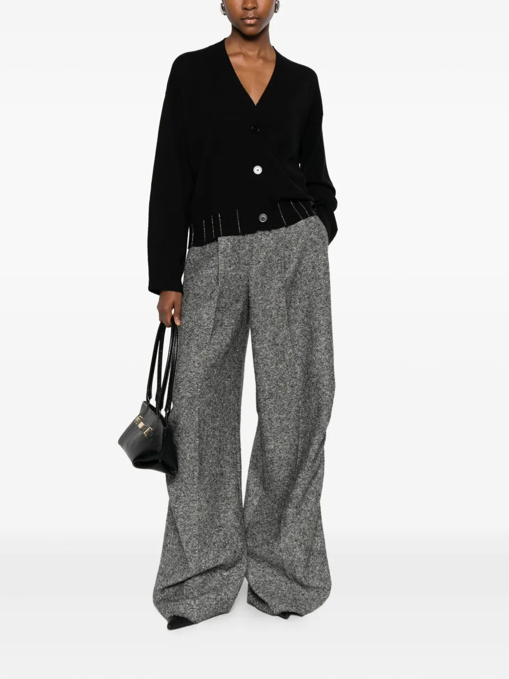 Fabiana Filippi V-neck Cardigan In Black